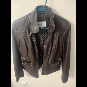 Cole Haan Brown leather jacket xs